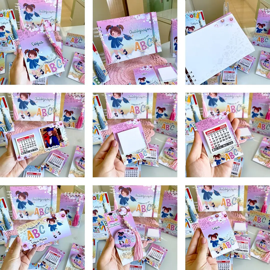 Arquivo de Corte Formatura ABC Menina Rosa 1