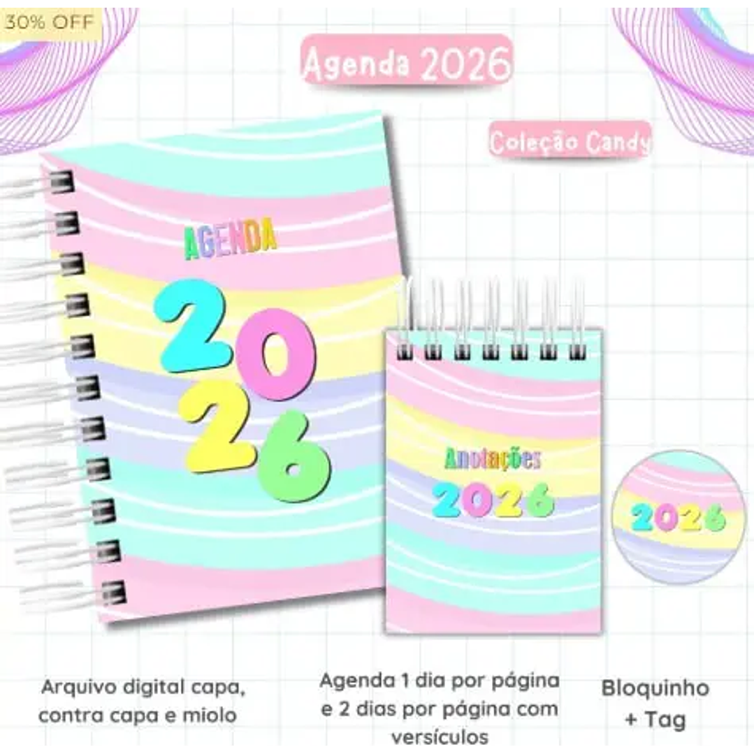 Arquivo Digital Coleção Agenda 2026 Candy Collor 1