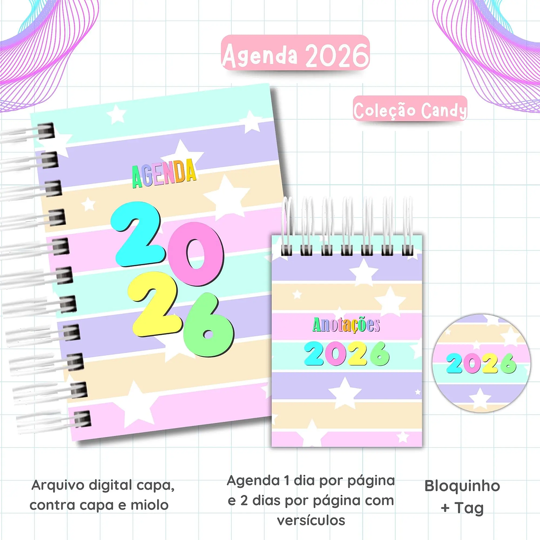 Arquivo Digital Coleção Agenda 2026 Candy Collor 3