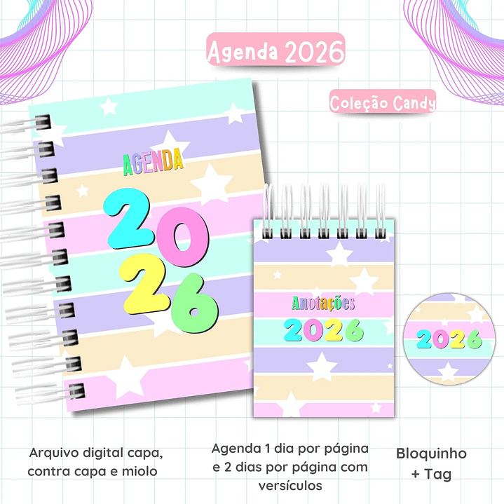 Arquivo Digital Coleção Agenda 2026 Candy Collor 3