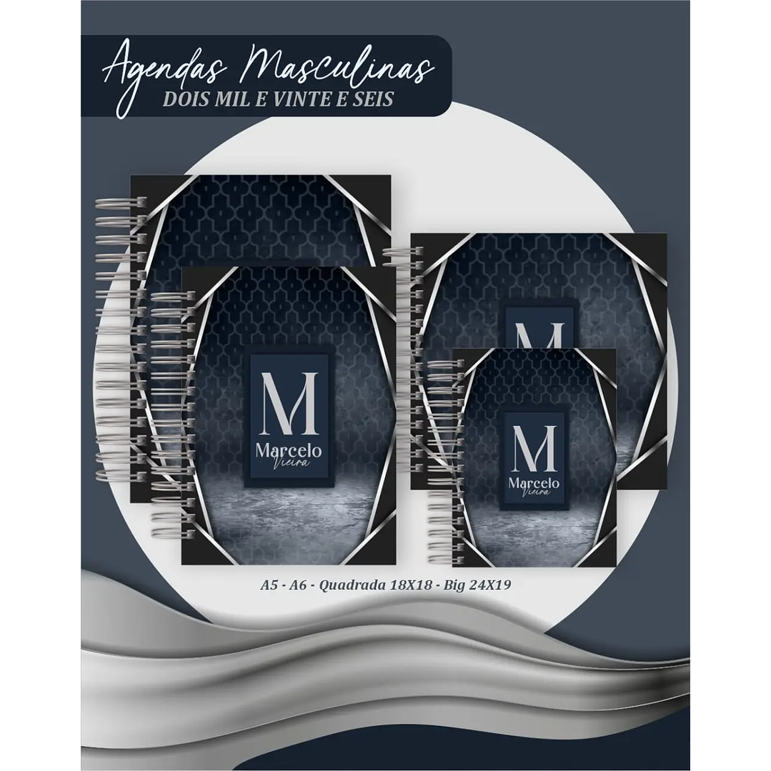 Agenda Geométrico Masculino 2026 1