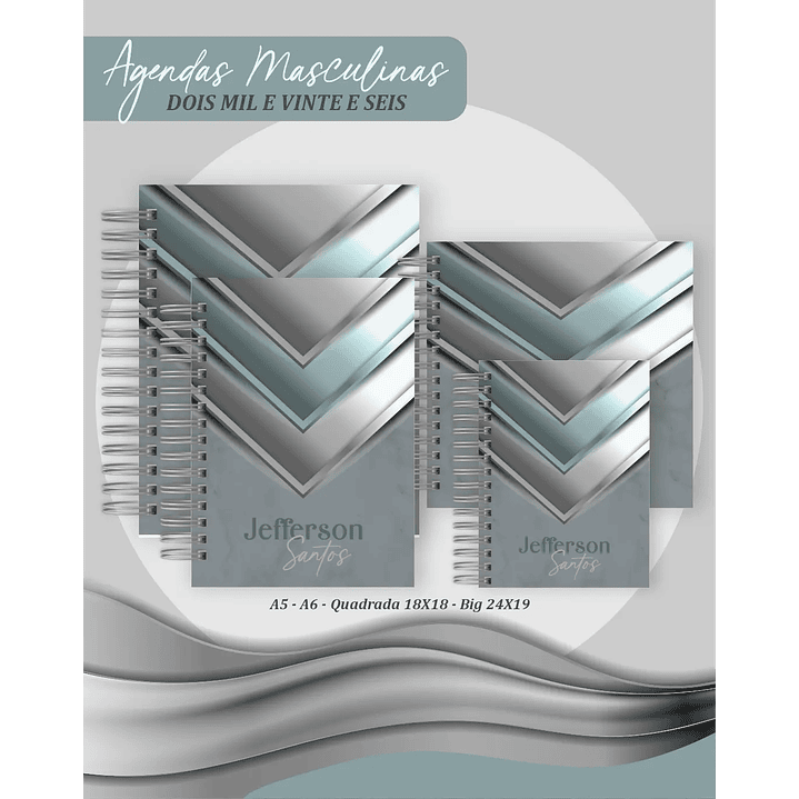 Agenda Geométrico Masculino 2026 2