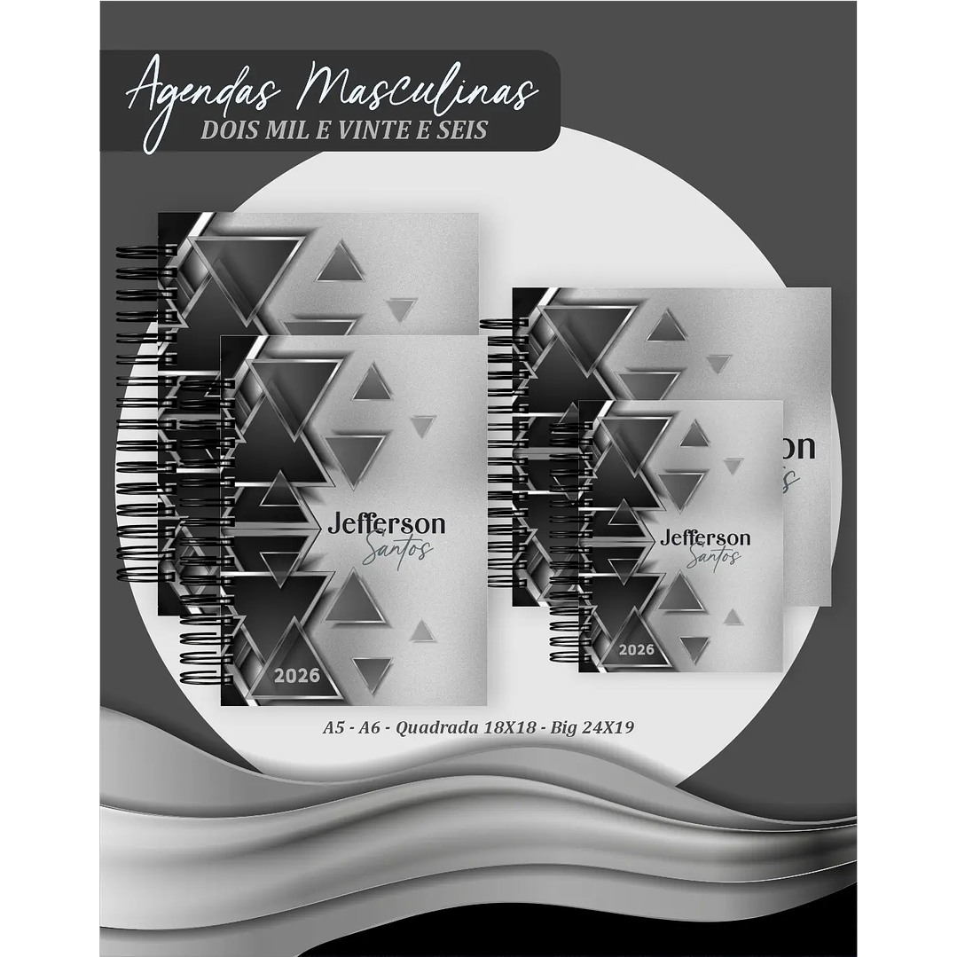 Agenda Geométrico Masculino 2026 4