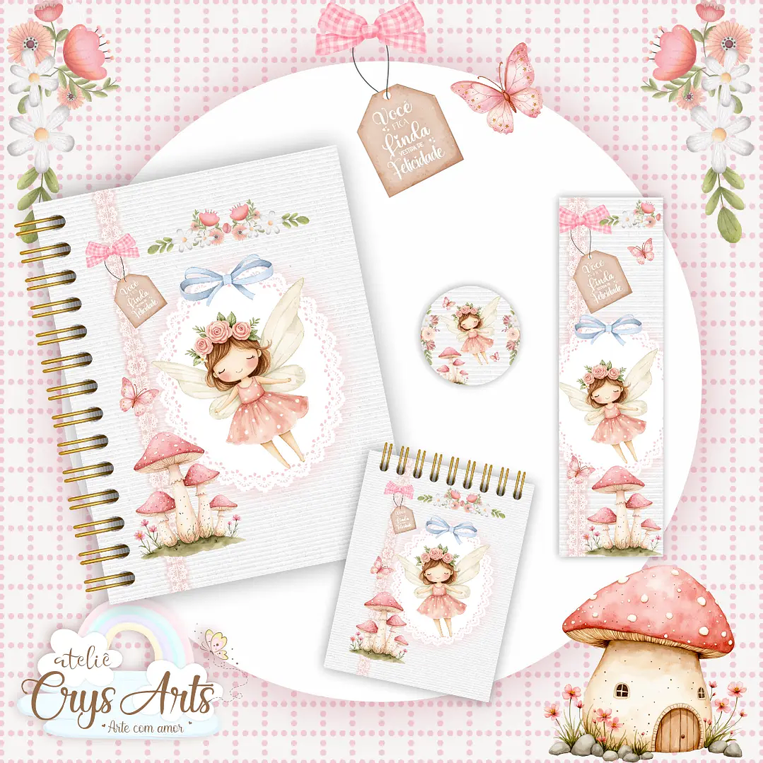 Arquivo Digital KIT Encadernação Fadas  2