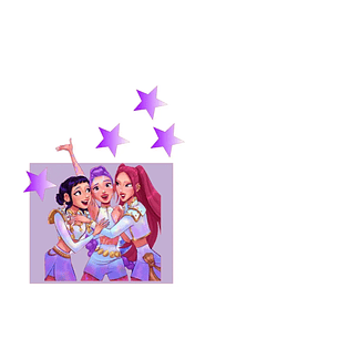 Arquivo de Corte Topo de Bolo Guerreiras do K-Pop