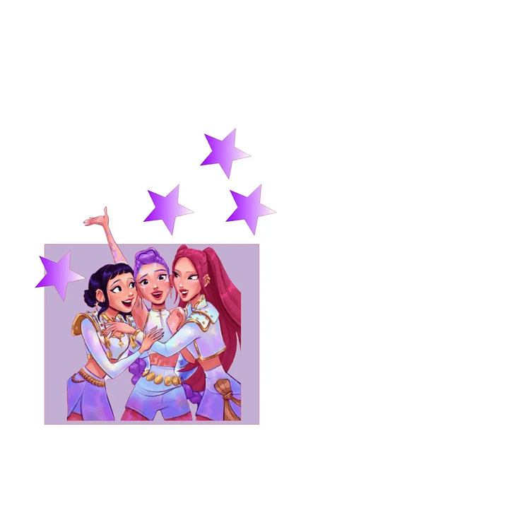 Arquivo de Corte Topo de Bolo Guerreiras do K-Pop 1