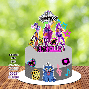 Arquivo de Corte Topo de Bolo Guerreiras do K-Pop