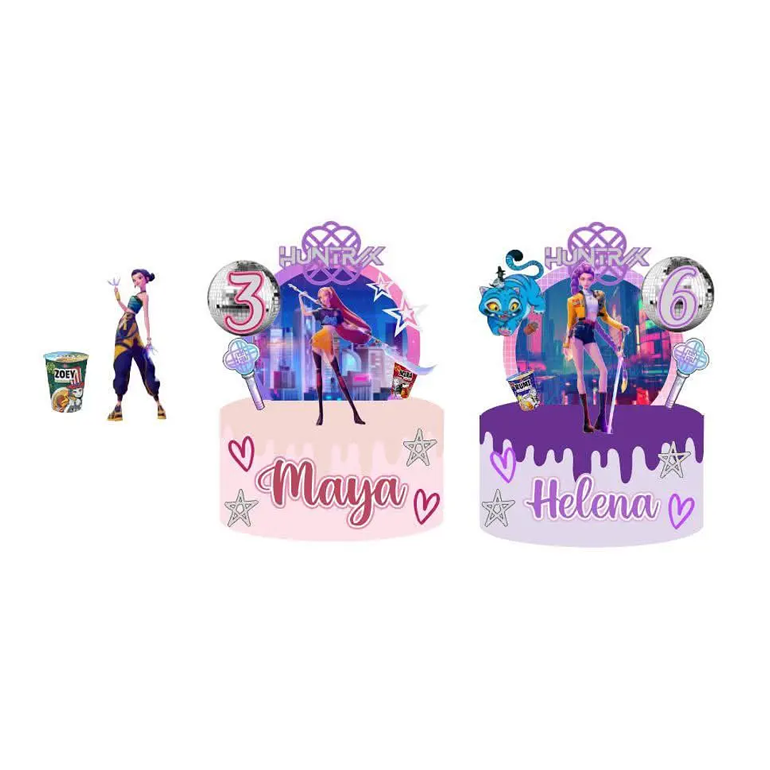 Arquivo de Corte Topo de Bolo Guerreiras do K-Pop 1