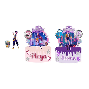 Arquivo de Corte Topo de Bolo Guerreiras do K-Pop