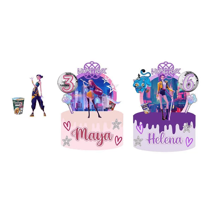 Arquivo de Corte Topo de Bolo Guerreiras do K-Pop 1