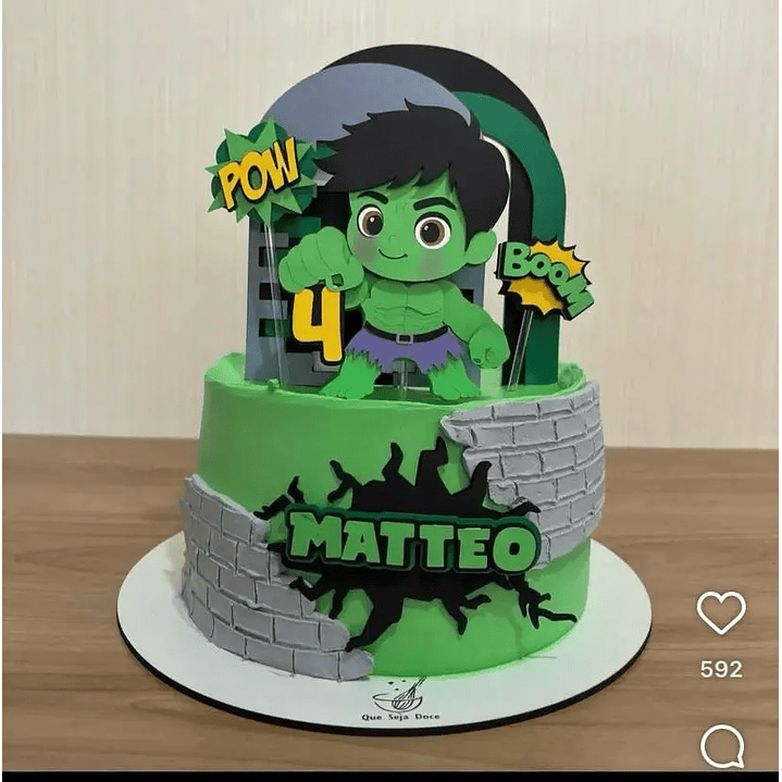 Arquivo de Corte Topo de Bolo Hulk 1