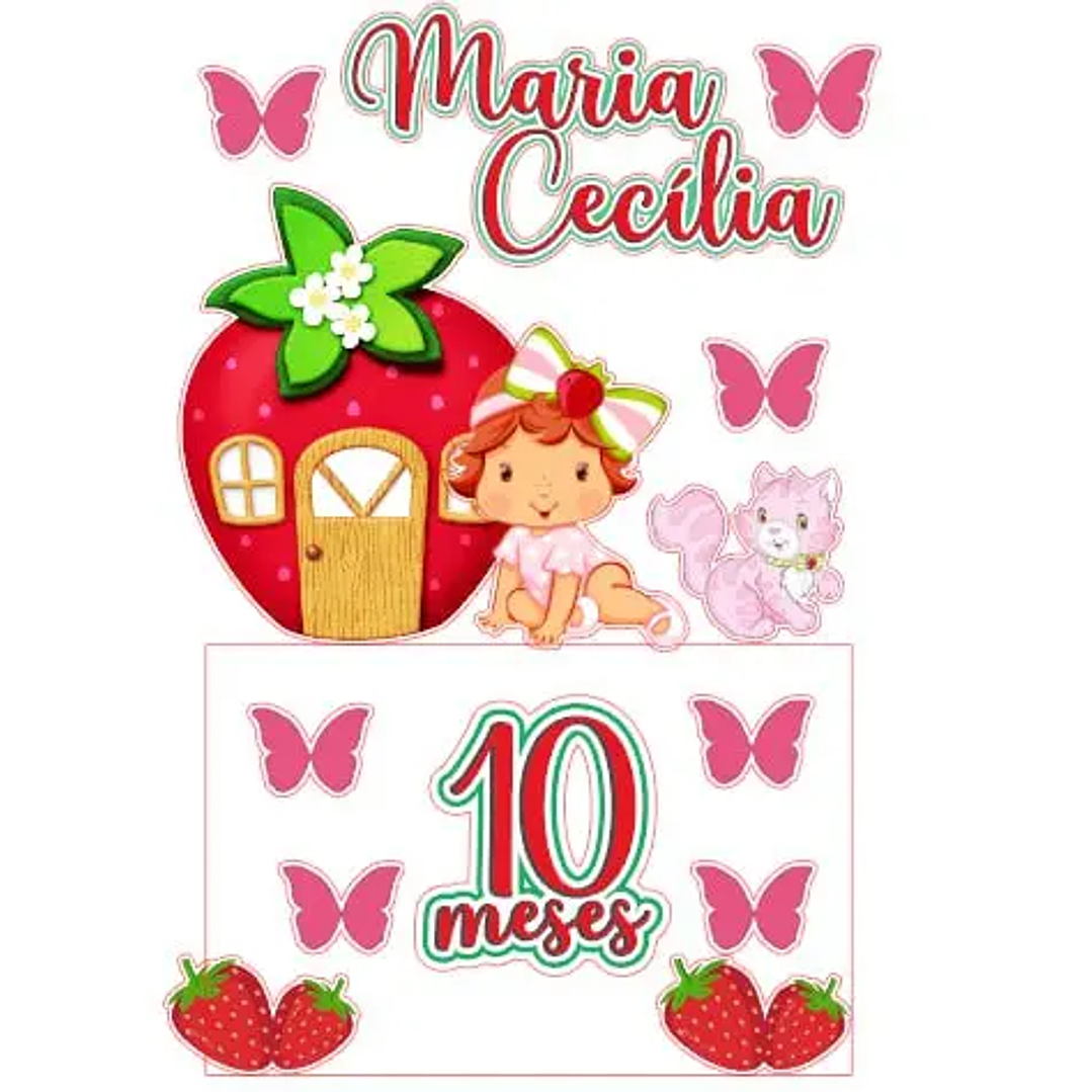 Arquivo de Corte Topo de Bolo Moranguinho 1