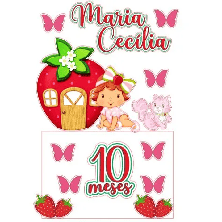 Arquivo de Corte Topo de Bolo Moranguinho 1