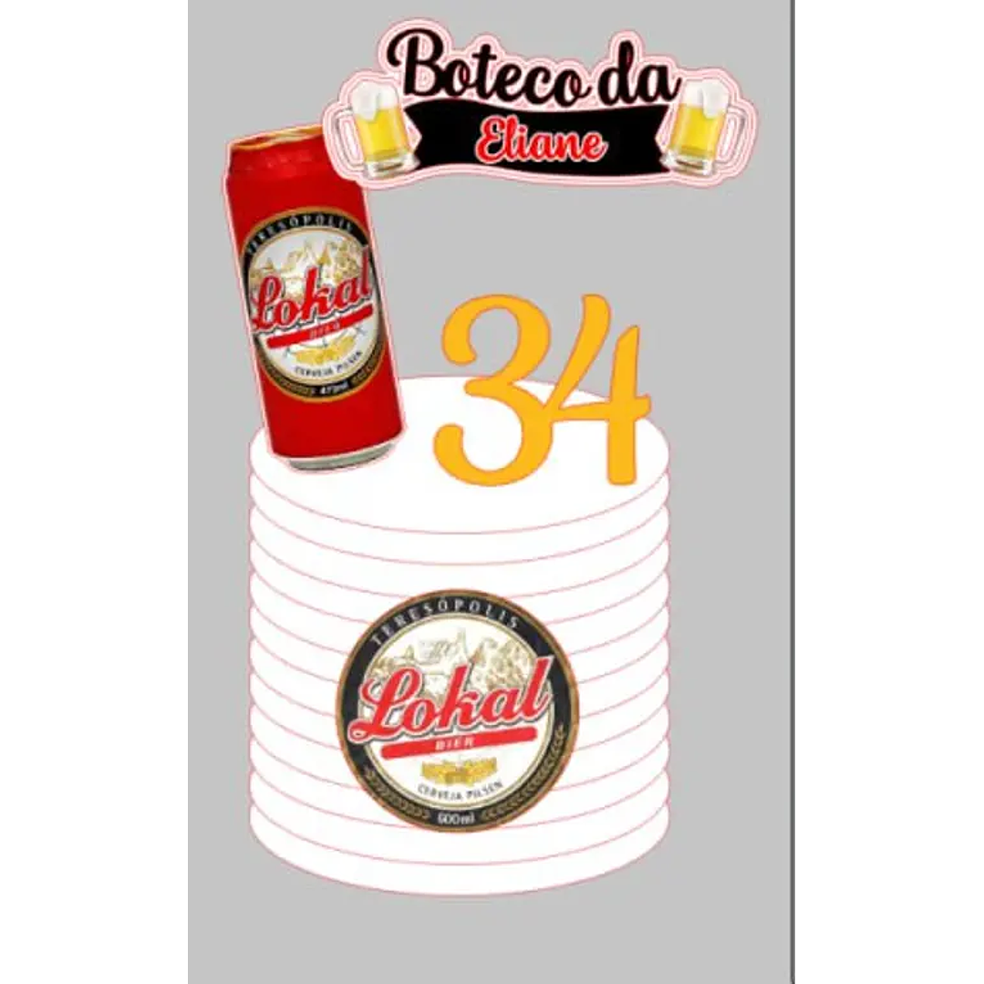 Arquivo de Corte Topo de Bolo Cerveja 1