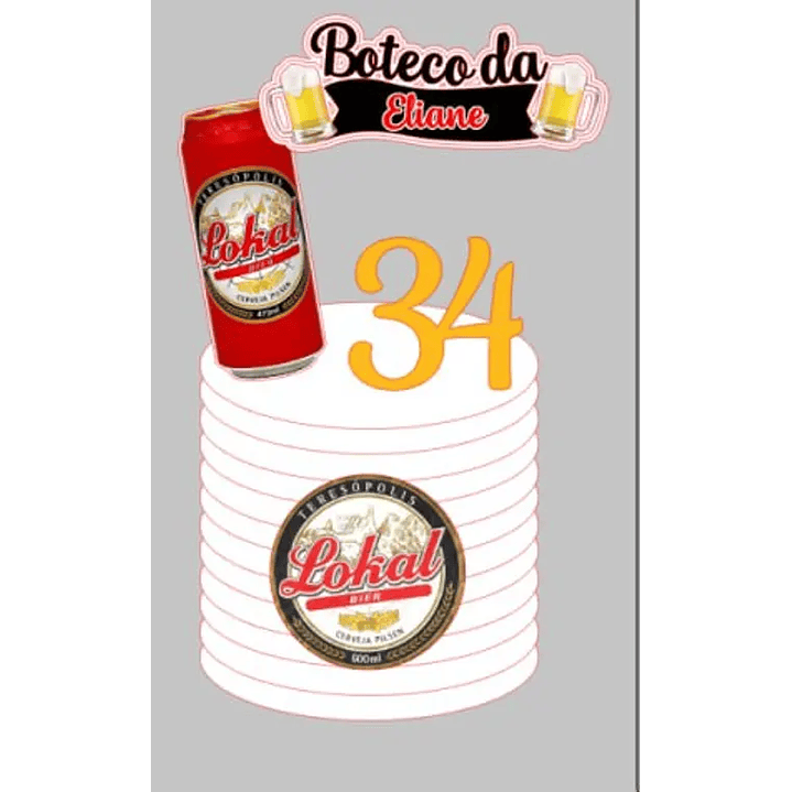 Arquivo de Corte Topo de Bolo Cerveja 1