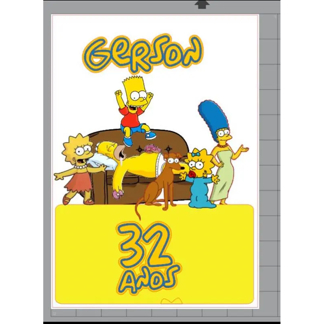 Arquivo de Corte Topo de Bolo Os Simpsons 1