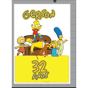 Arquivo de Corte Topo de Bolo Os Simpsons