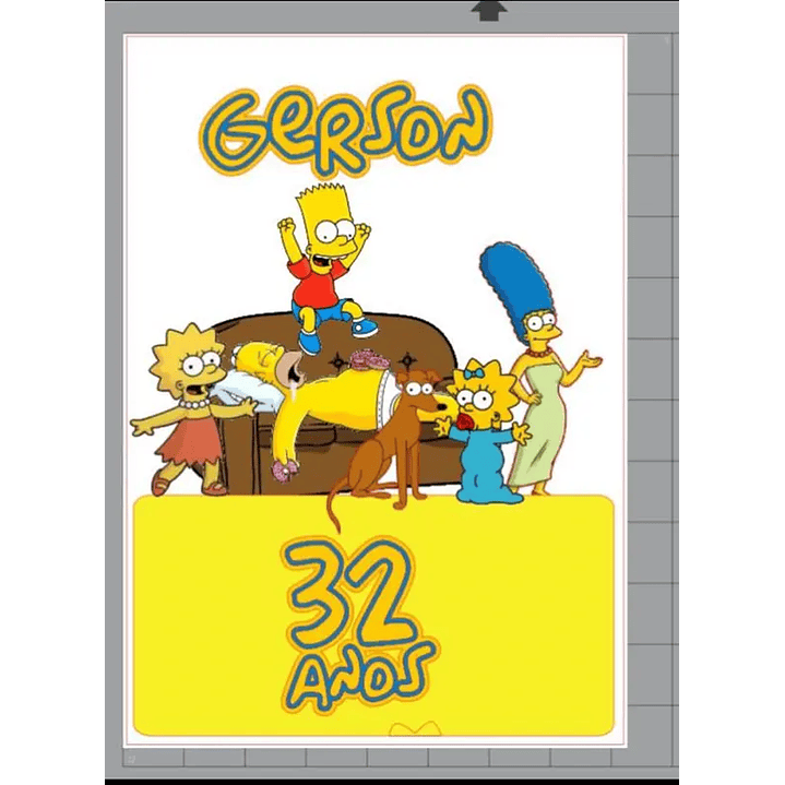 Arquivo de Corte Topo de Bolo Os Simpsons 1