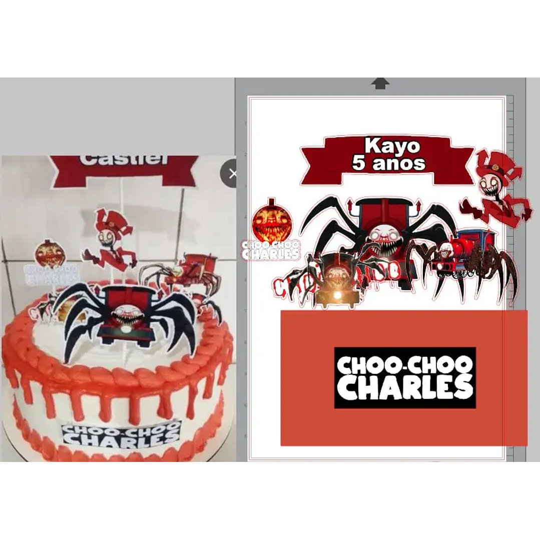 Arquivo de Corte Topo de Bolo Choo - Choo Charles 1