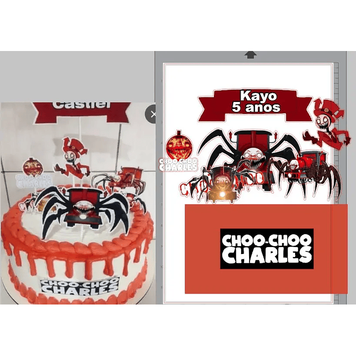 Arquivo de Corte Topo de Bolo Choo - Choo Charles 1