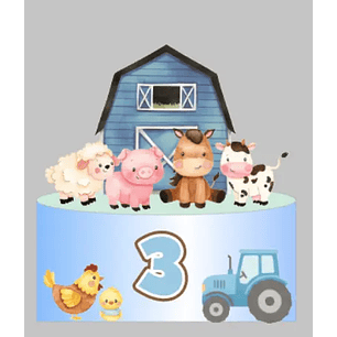 Arquivo de Corte Topo de Bolo Fazendinha Menino