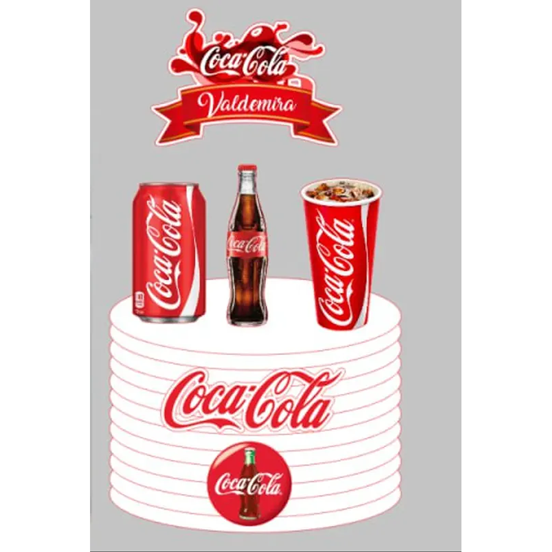 Arquivo de Corte Topo de Bolo Coca Cola 1