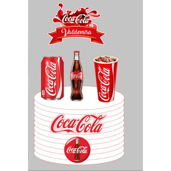 Arquivo de Corte Topo de Bolo Coca Cola 1
