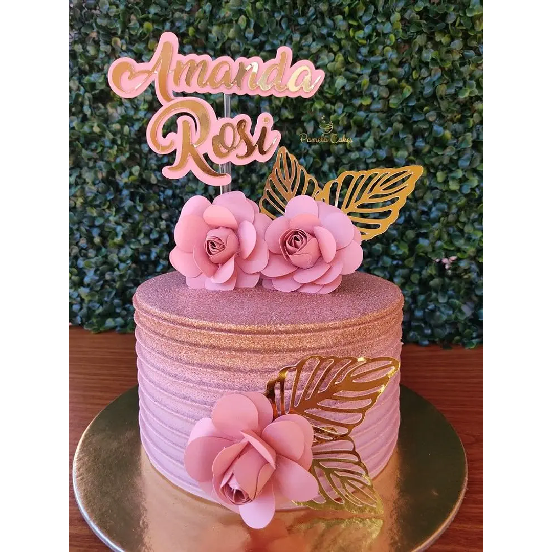 Arquivo de Corte Topo de Bolo Flores 1