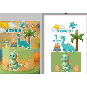 Arquivo de Corte Topo Dinossauro Cute