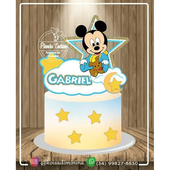 Arquivo de Corte Topo Mickey Baby 1