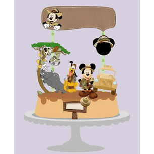 Arquivo de Corte Topo Mickey Safari