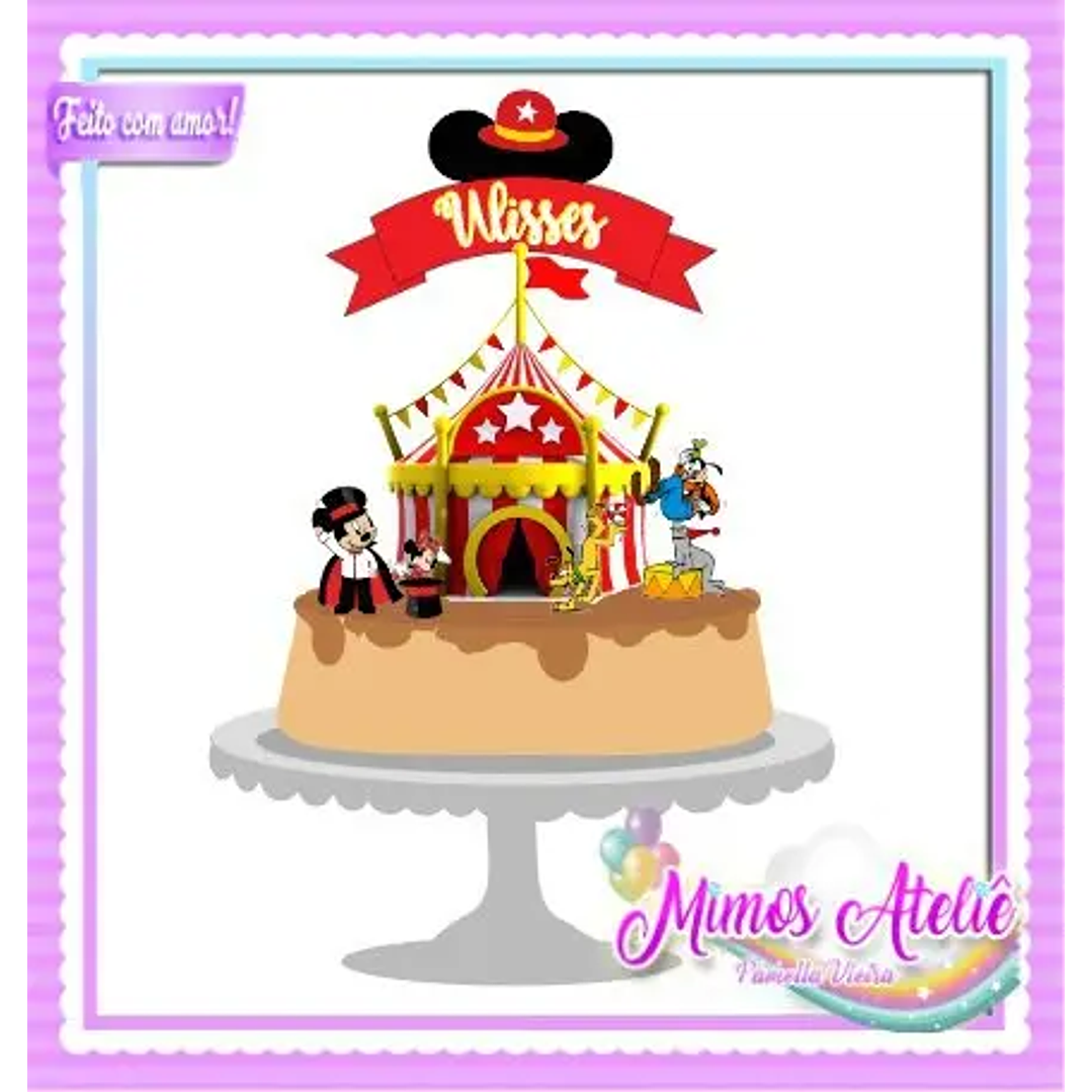 Arquivo de Corte Topo Mickey do Circo 1