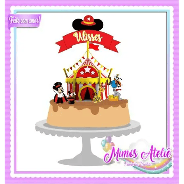 Arquivo de Corte Topo Mickey do Circo 1