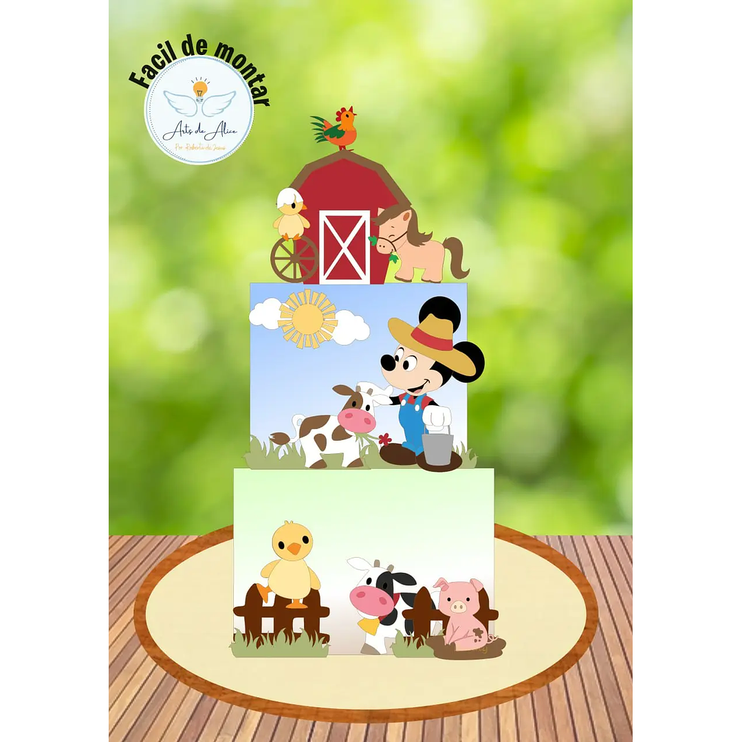 Archivo de corte para adorno de granja de Mickey 1