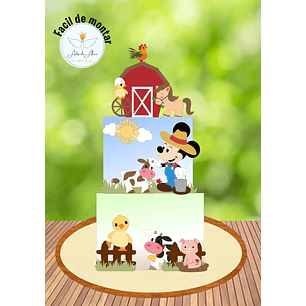 Archivo de corte para adorno de granja de Mickey