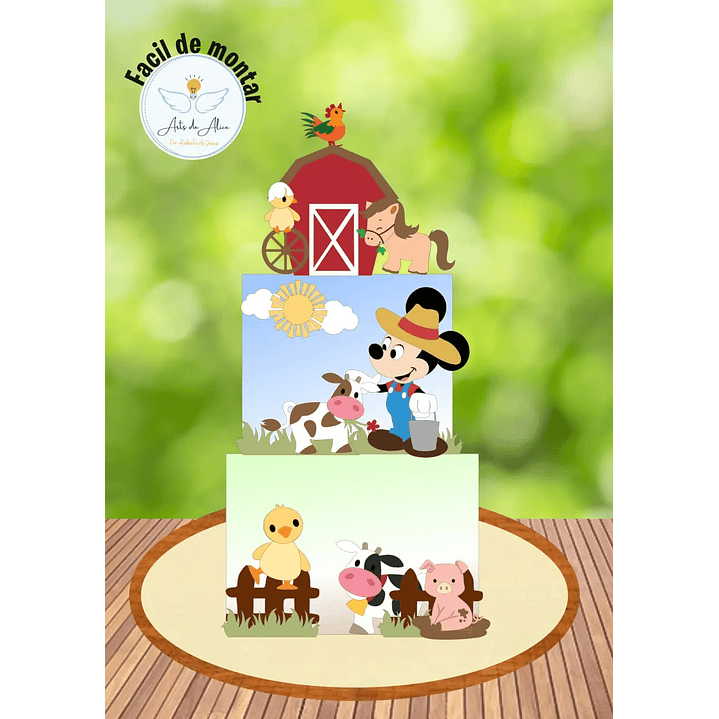 Archivo de corte para adorno de granja de Mickey 1