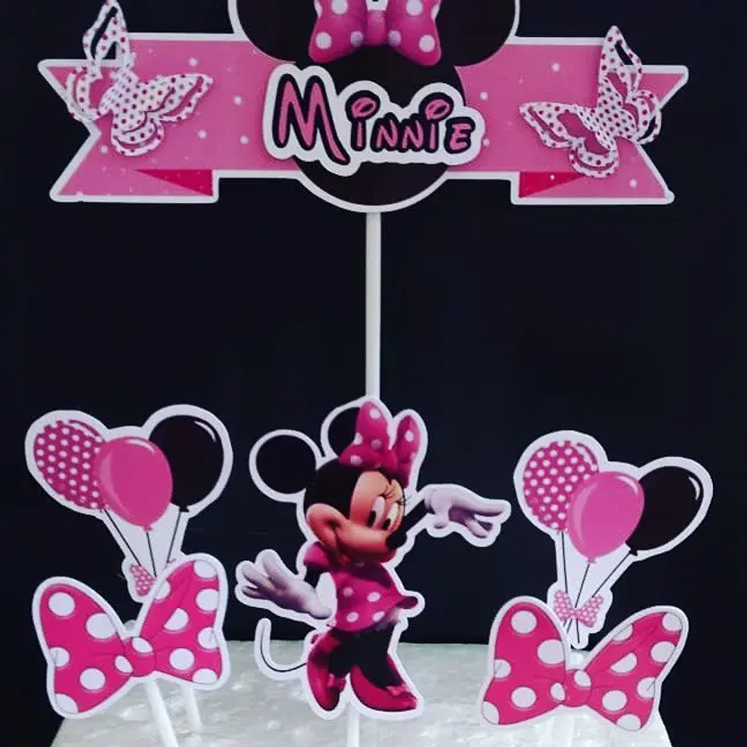 Archivo de corte para decoración de tarta de Minnie Mouse 1