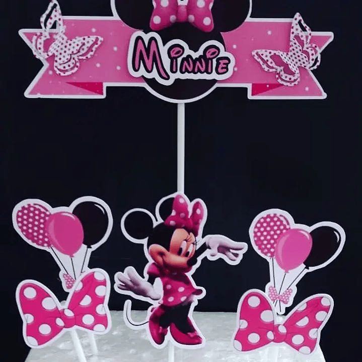 Archivo de corte para decoración de tarta de Minnie Mouse 1