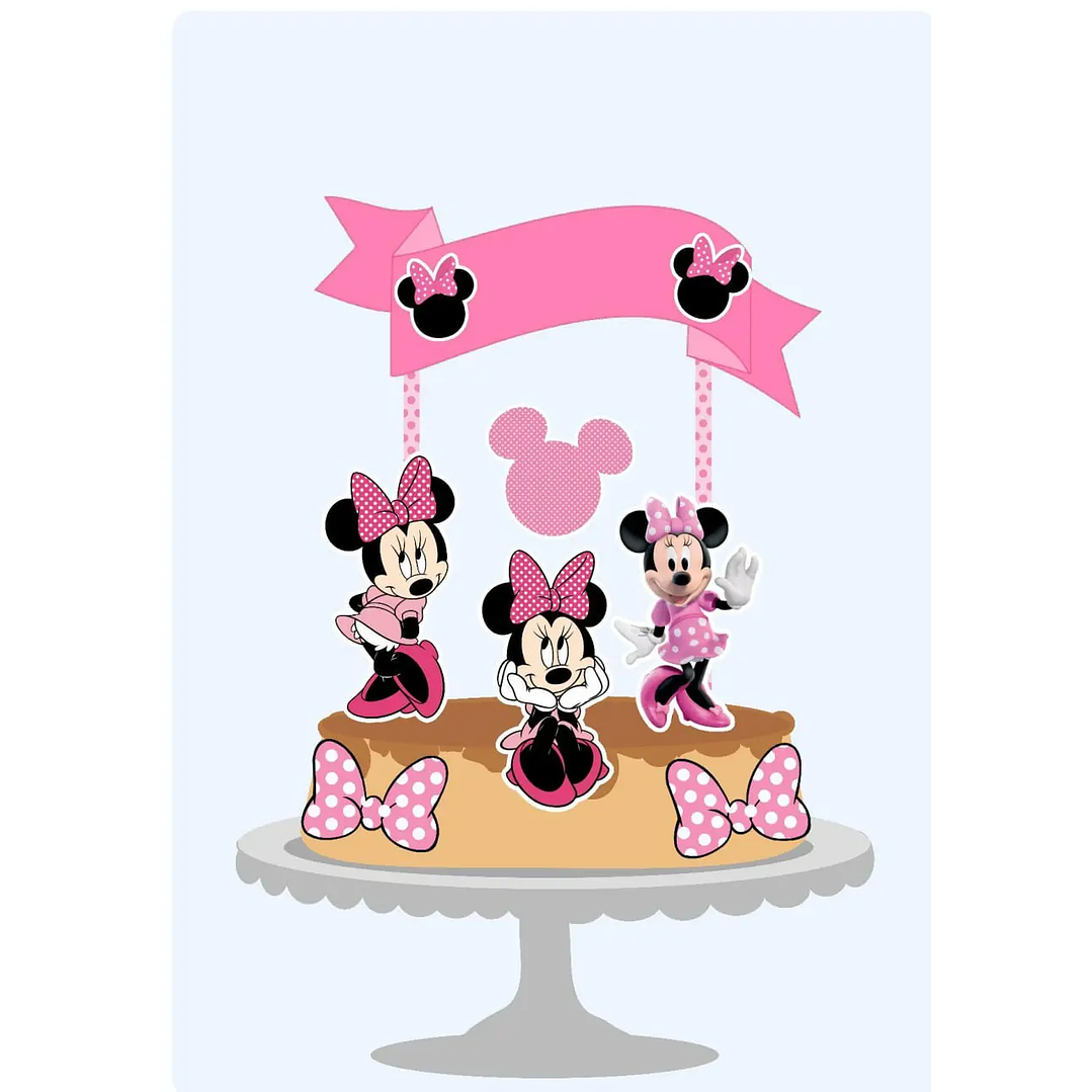 Archivo de corte para decoración de tarta de Minnie Mouse 1
