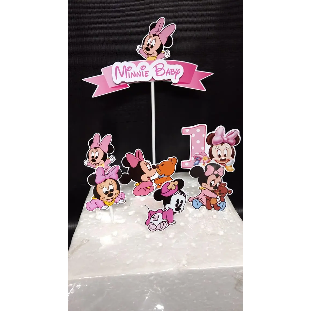 Archivo de corte para adorno de pastel de Minnie Baby 1