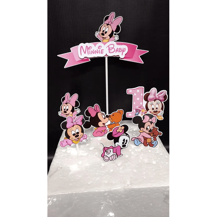 Archivo de corte para adorno de pastel de Minnie Baby 1