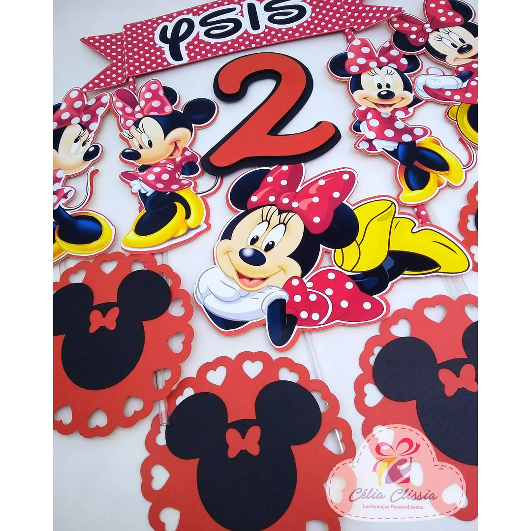 Archivo de corte para decoración de tarta de Minnie Mouse 1