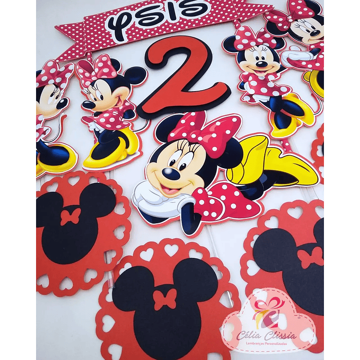 Archivo de corte para decoración de tarta de Minnie Mouse 1