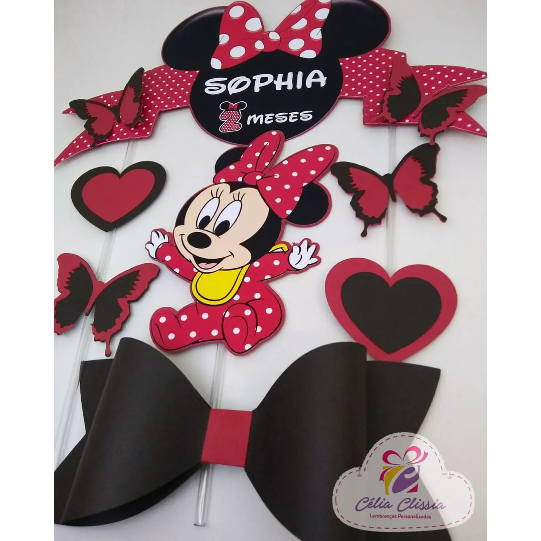 Archivo de corte para adorno de pastel de Minnie Baby 1
