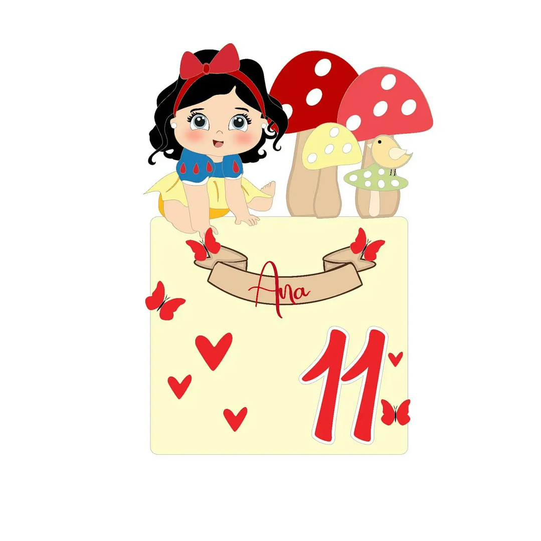 Arquivo de Corte Topo Branca de neve Baby 1