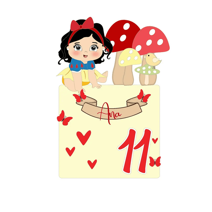 Arquivo de Corte Topo Branca de neve Baby 1