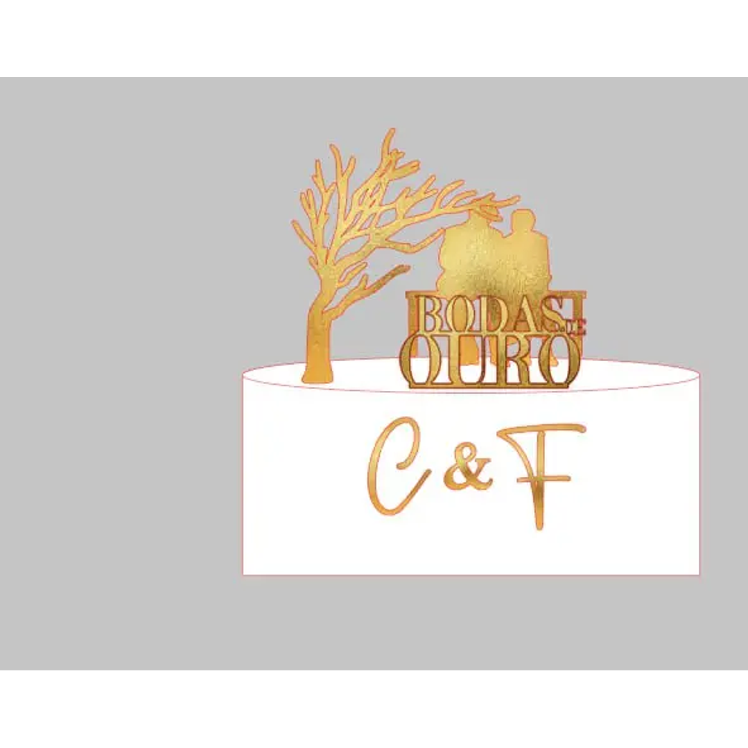 Arquivo de Corte Topo  Bodas de Ouro 1