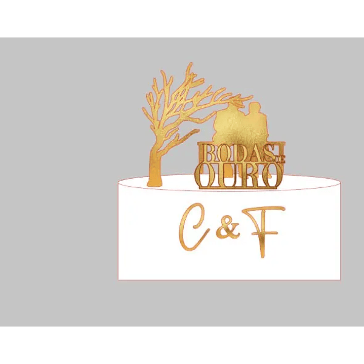 Arquivo de Corte Topo  Bodas de Ouro 1