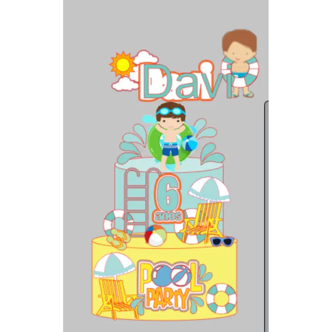 Arquivo de Corte Topo Pool Party 1