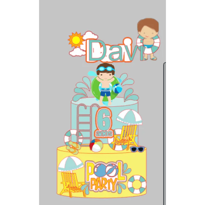 Arquivo de Corte Topo Pool Party 1